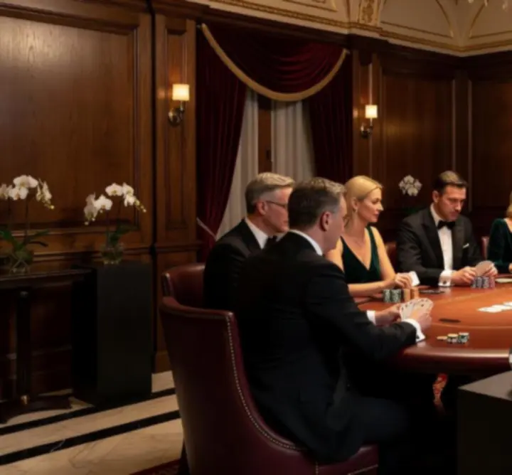 Tematikus privát ünneplés pókerasztallal elegáns környezetben